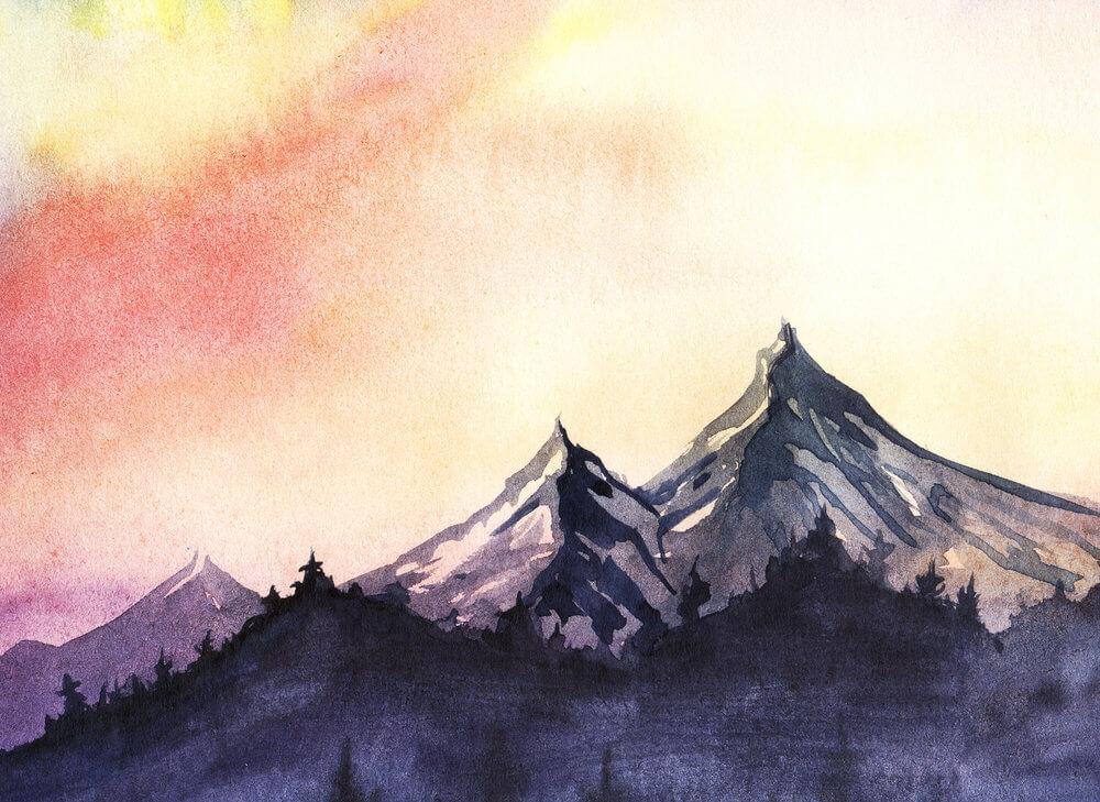 Foto tapeta - Mountain Paint 1