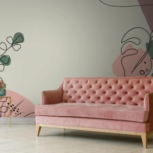 Alternative view of Livingwalls fototapeta - DrawnLeaves1 DD120221