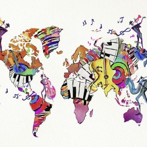 Alternative view of Foto tapeta Designwalls 2 - WorldOfMusic  (Svet Glasbe)