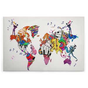 Slika na platnu Designwalls 2 - WorldOfMusic  (Svet Glasbe)